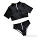 Edenun Women's Sport Long Sleeve Triangle Thong Bikini Set Sunscreen U Collar Swimwear Bathing Swimsuit Beachwear Bk4 B07MQFHT31